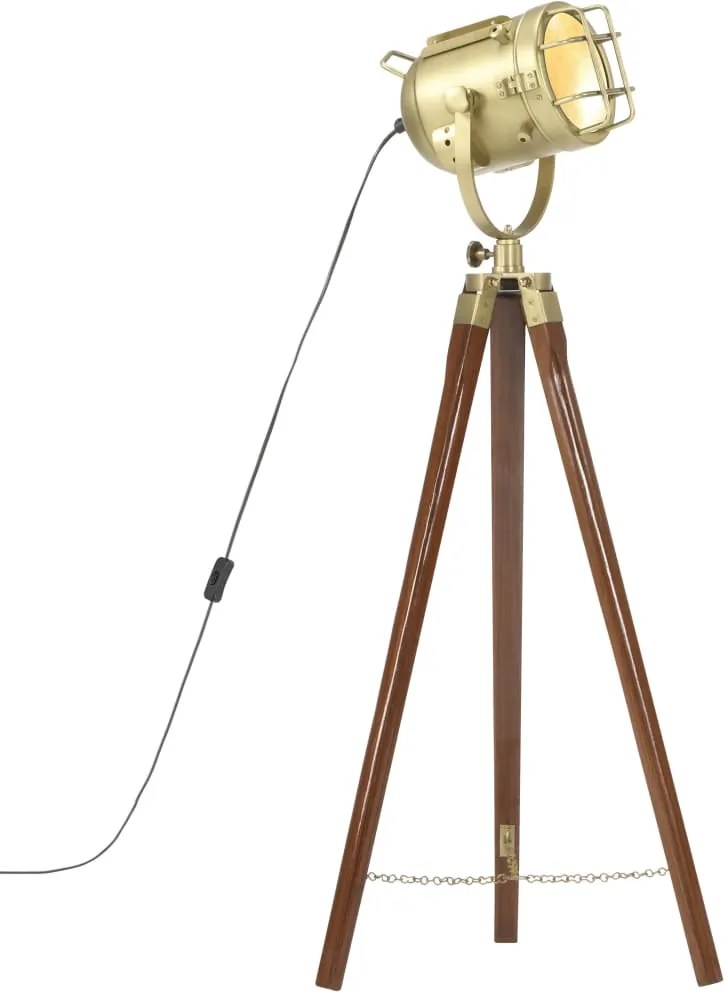 vidaXL Lampă de podea cu trepied, 97 cm, lemn masiv de mango
