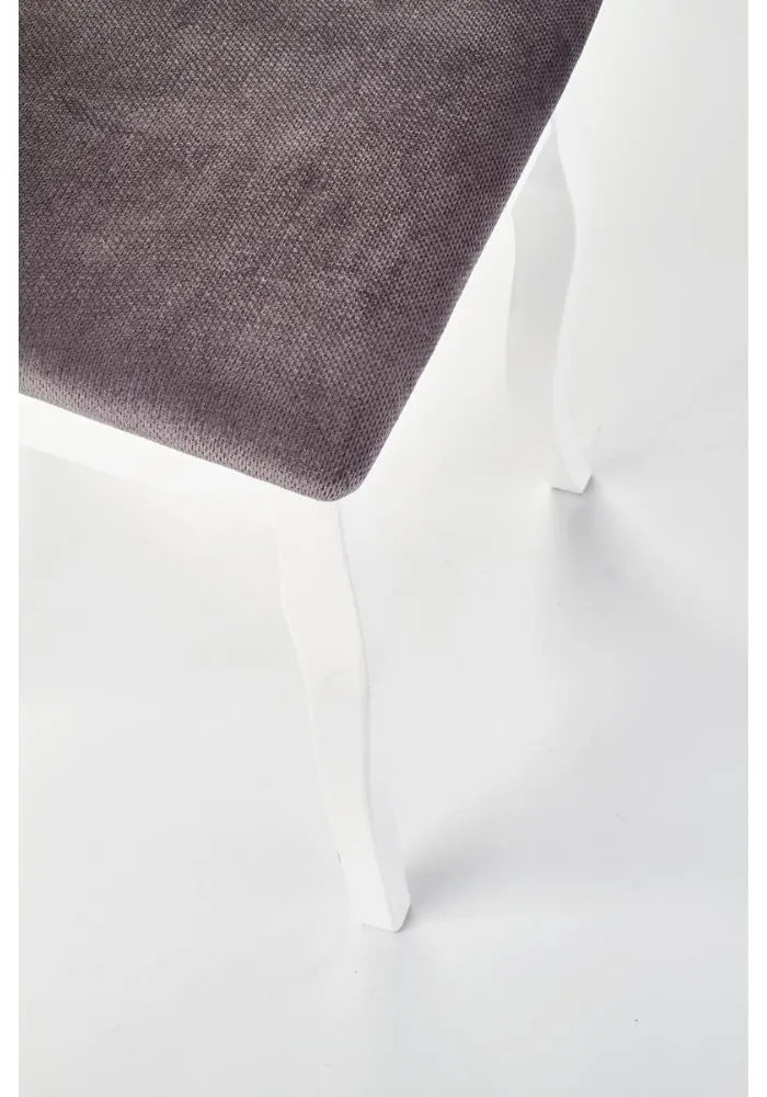 Scaun de bucaterie Barock, gri/alb