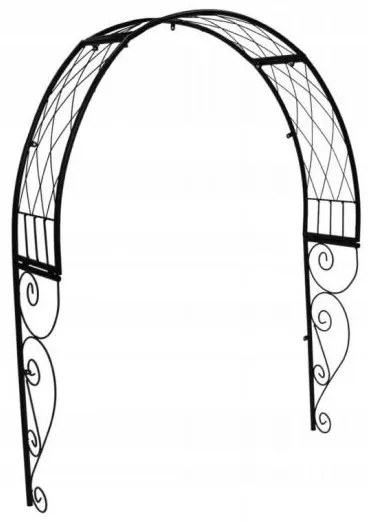 Arcada metalica, pergola, pentru usa, 110x21x106 cm