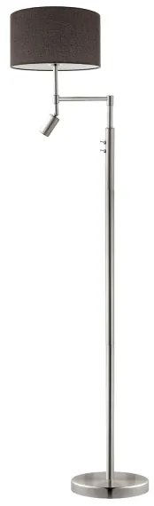 Lampadar LED Eglo TUNJA 1xE27/60W/230V + LED/2,1W d. 38 cm crom/maro
