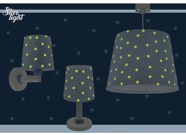 Lustră pentru copii STAR LIGHT 1xE27/60W/230V albastră Dalber 82212T