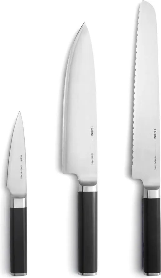 Set de cuțite din oțel inoxidabil 3 buc. Trino – FABINI