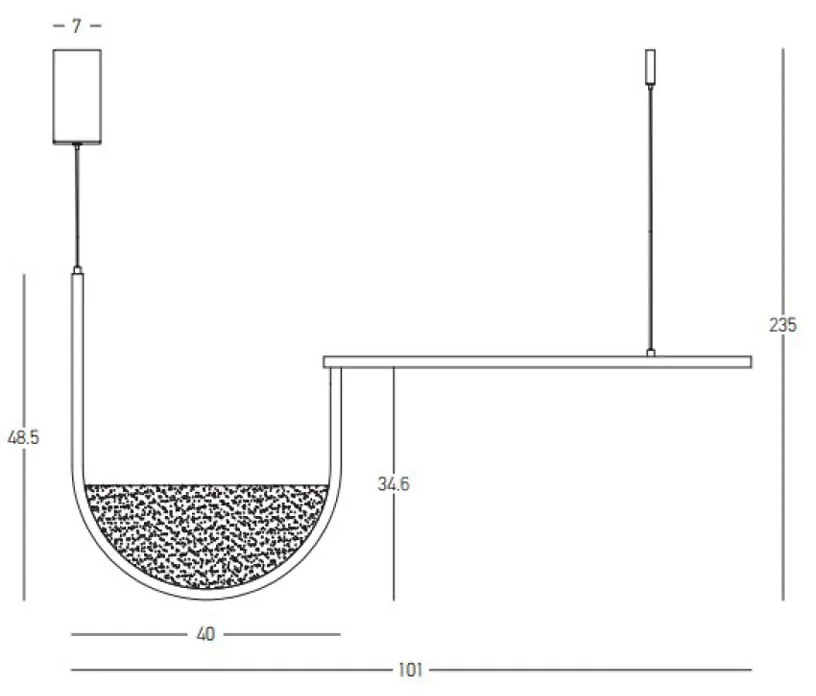 Suspensie  23171 Zambelis LED, Auriu, Grecia