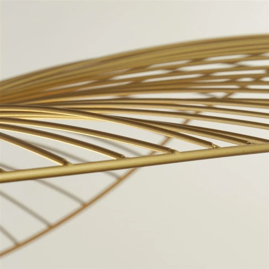 Lustra suspendata design deosebit Wave auriu, negru