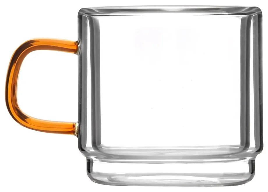 Căni 2 buc. pentru espresso din sticlă 80 ml Amber – Vialli Design