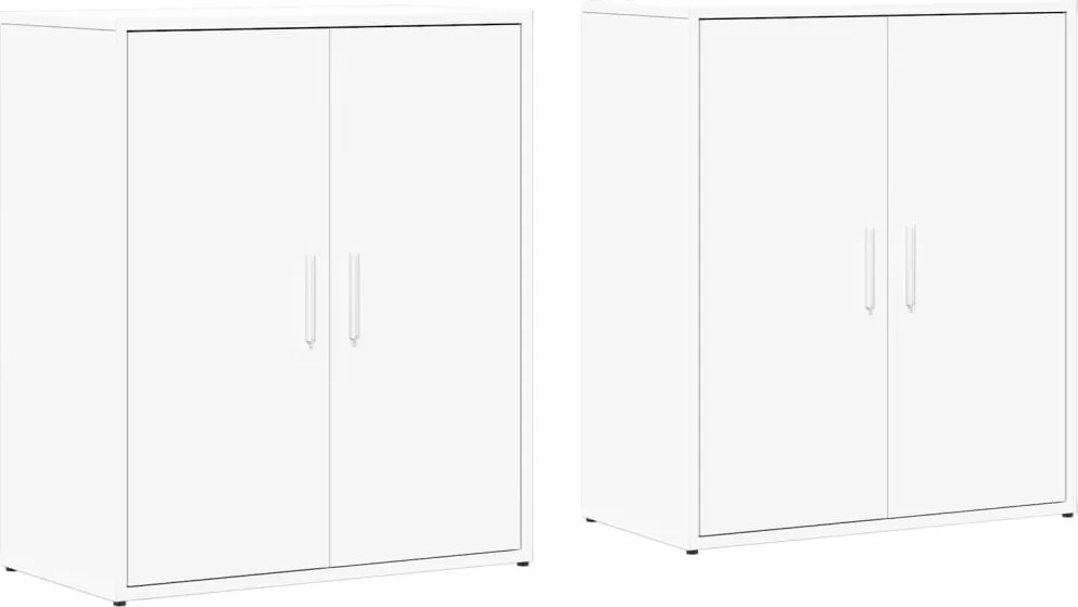 vidaXL Dulapuri, 2c., alb, 60x31x70 cm, lemn prelucrat