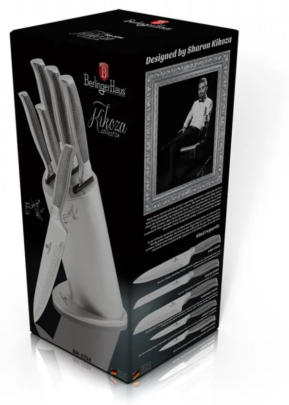 Set cutite otel inoxidabil (6 piese) Silver Kikoza Collection Berlinger Haus BH 2254