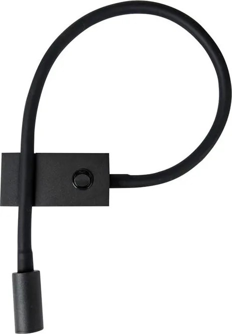 Aplica LED cu spot directionabil design minimalist Geneva neagra NVL-8126582