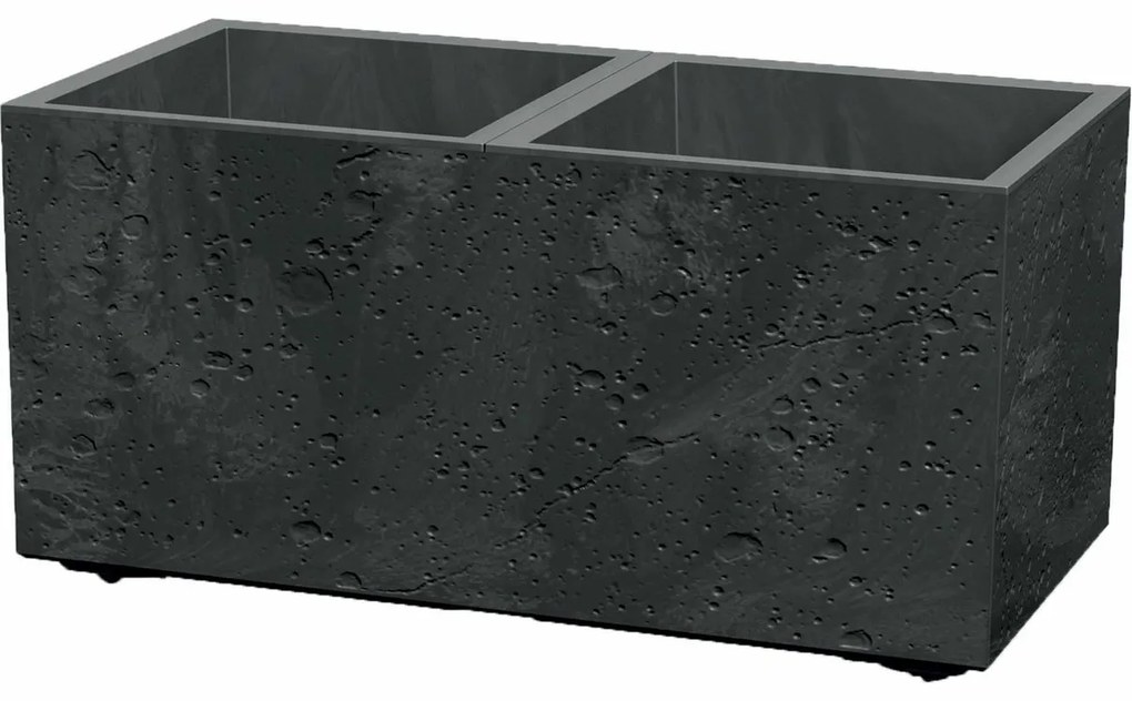 Ghiveci SIERRA CASE BETON EFFECT 57,7 cm , negru