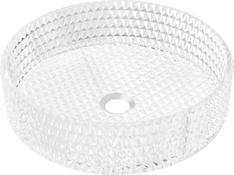 Mexen Aura chiuvetă din sticlă montată pe blat 39 x 39 cm, transparentă - 24013900