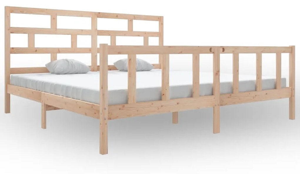 3101368 vidaXL Cadru de pat, 200x200 cm, lemn masiv de pin