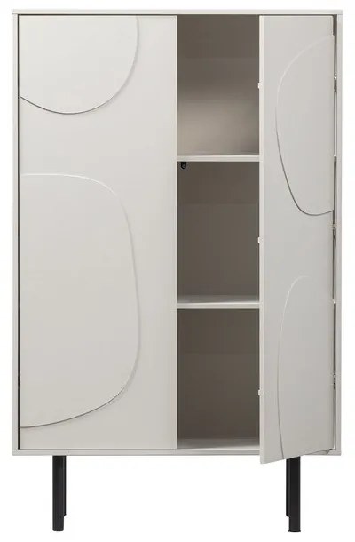 Dulap gri deschis din lemn de pin 85x135 cm Cadiz – WOOOD