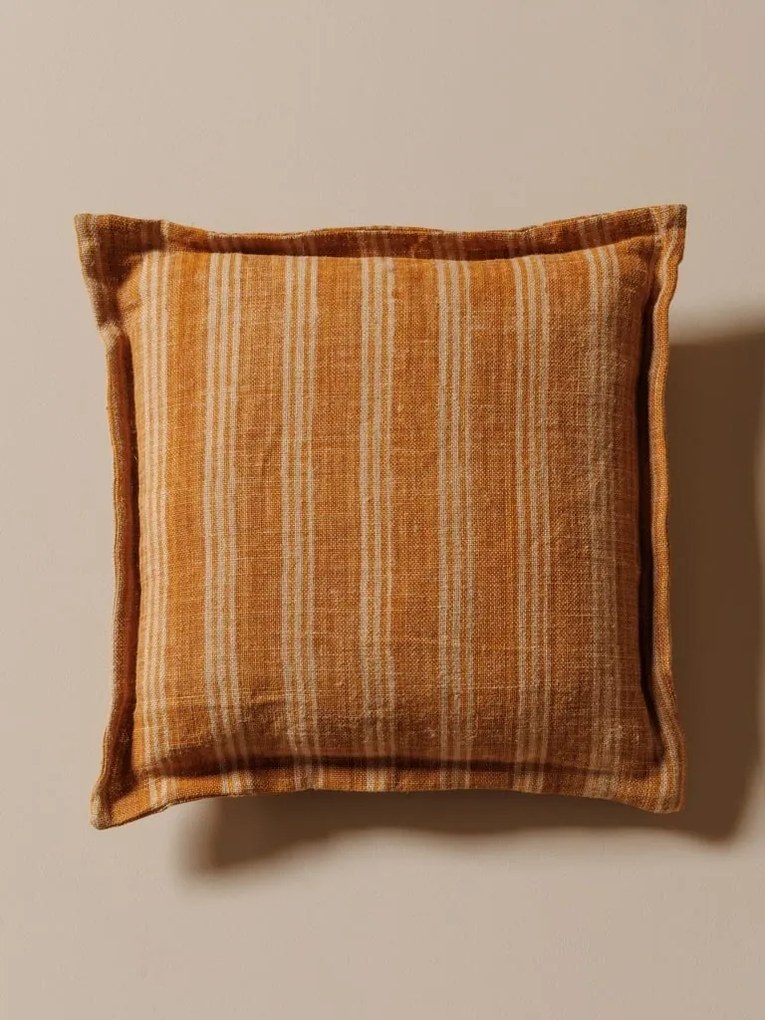 Perna decorativa, din iuta naturala, Orange 50x50 cm