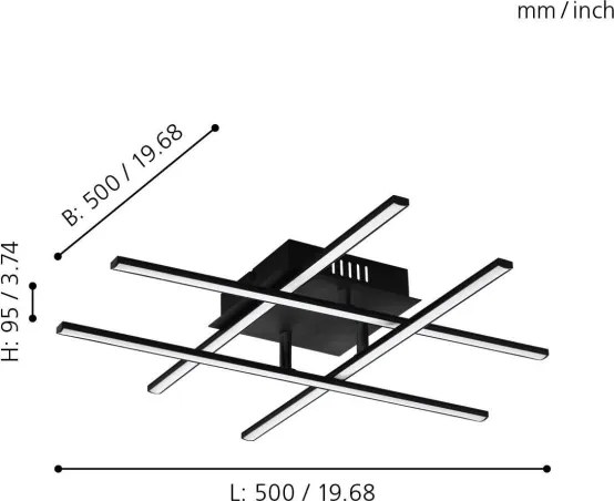 Eglo 99316 - Plafonieră LED LASANA LED/5,2W/230V