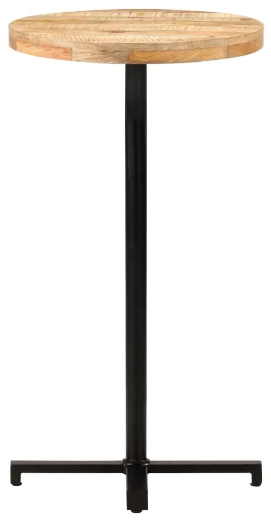 320273 vidaXL Masă de bar, Ø 60x110 cm, lemn de mango brut, rotundă