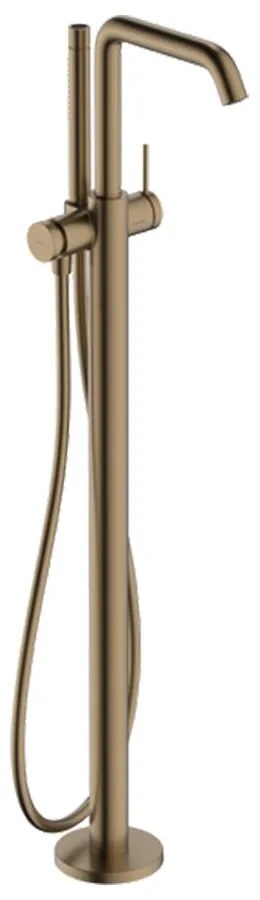 Baterie cada-dus freestanding Hansgrohe Tecturis S fara corp ingropat bronz periat