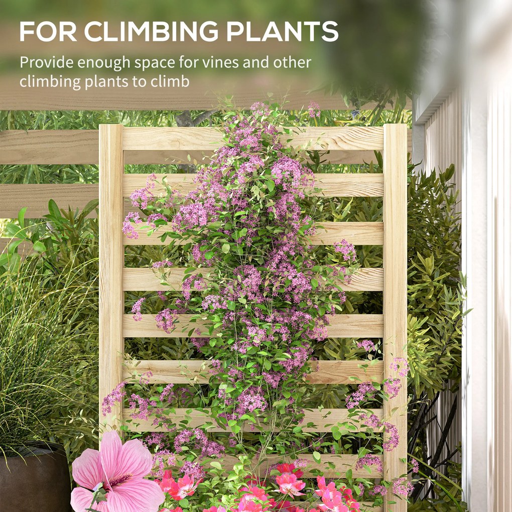 Outsunny Strat pentru Grădină Înălțat cu Fund Deschis, 115x60x110 cm, Lemn Natural | Aosom Romania