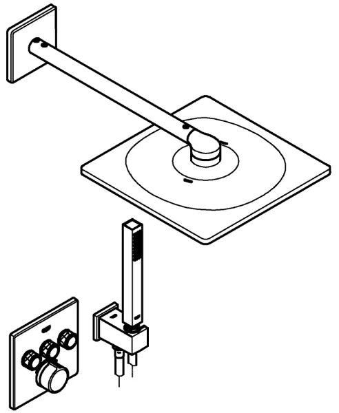GROHE 34712000 - Set de duș SMARTCONTROL 310 × 310 mm, crom lucios