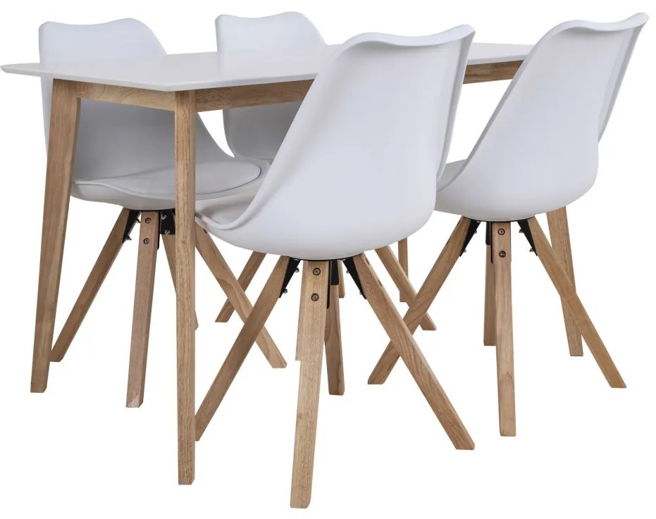 Vojens masă 120x70 cm alb-natural