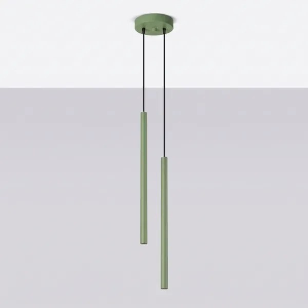 Sollux SL.2134 - Lustră suspendată pe cablu PASTELO 2xG9/8W/230V verde