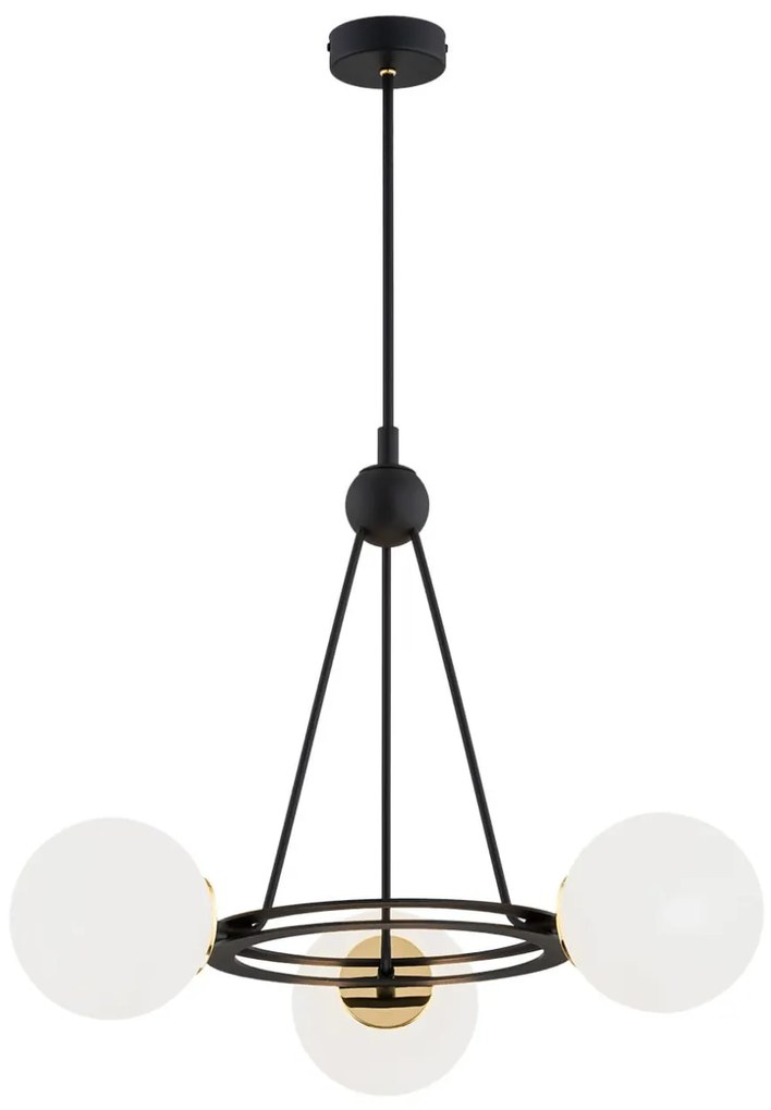 Lustra suspendata 3L eleganta AMALFI negru