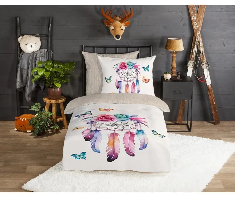 Lenjerie de pat pentru copii din flanelă pentru pat de o persoană 135x200 cm Catchy – Good Morning