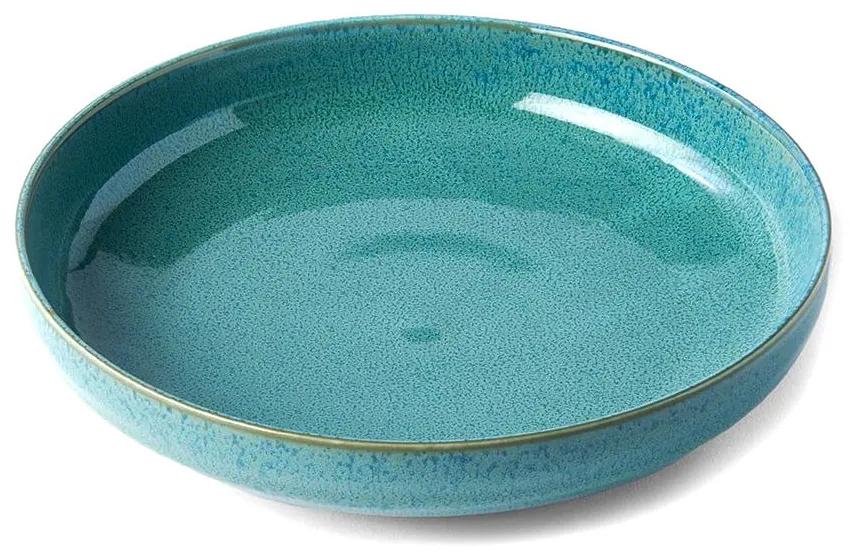 Farfurie turcoaz adâncă din ceramică ø 20 cm Peacock – MIJ