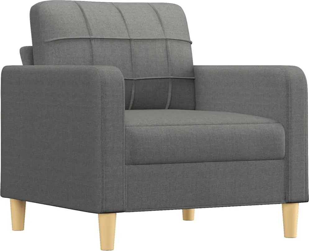 vidaXL Fotoliu canapea, gri închis, 60 cm, material textil