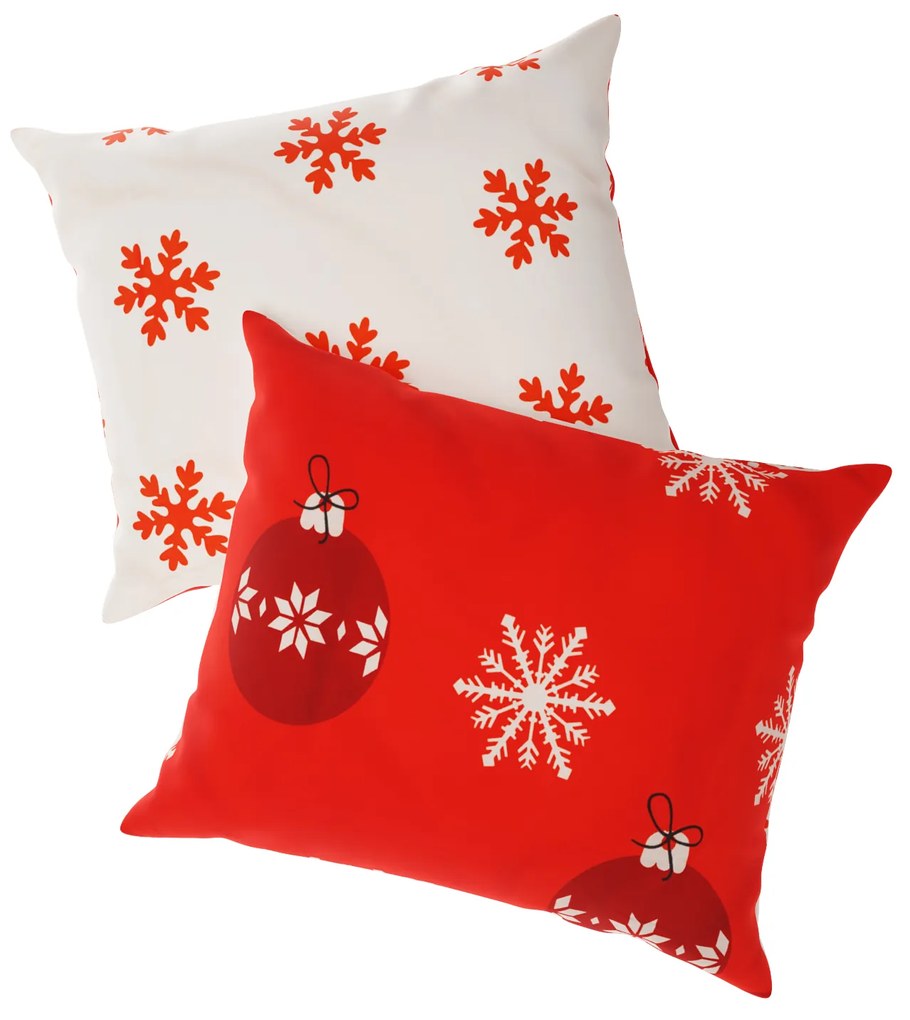 Set 2 fete de perna ORNAMENT DE CRACIUN SI FULG 40x50 cm