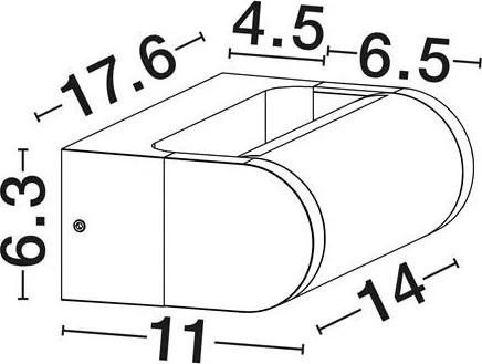 Aplica de perete exterior LED 2700K IP65 Rox negru