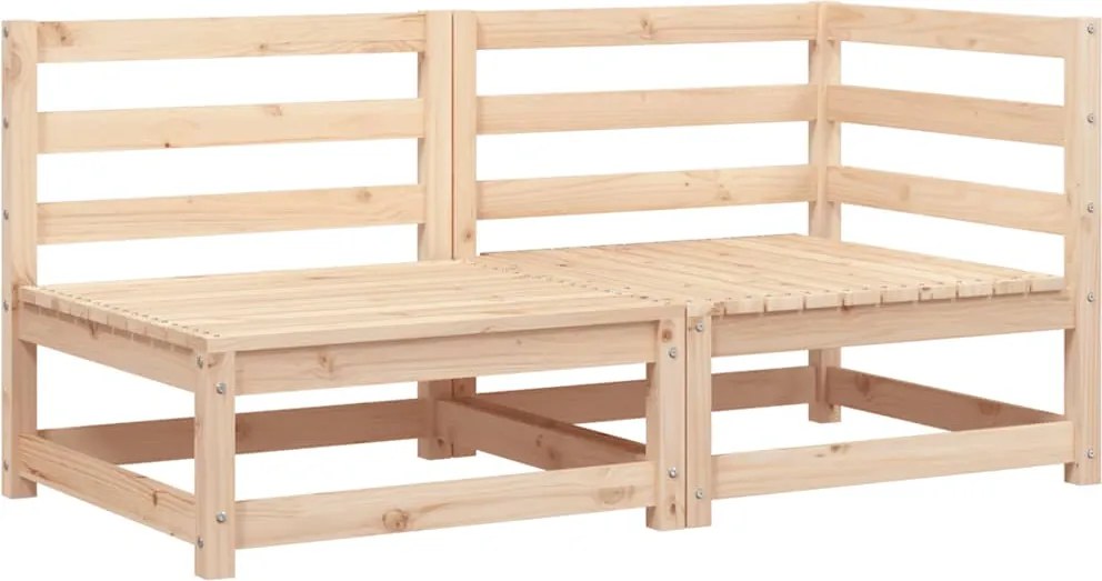 vidaXL Canapea de grădină cu 2 locuri, lemn masiv de pin