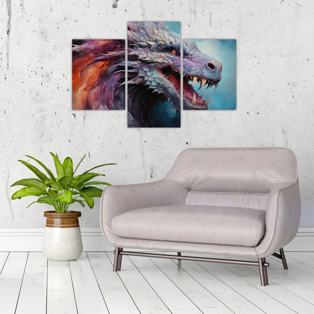 Tablou - Ilustrație a unui dragon (90x60 cm)