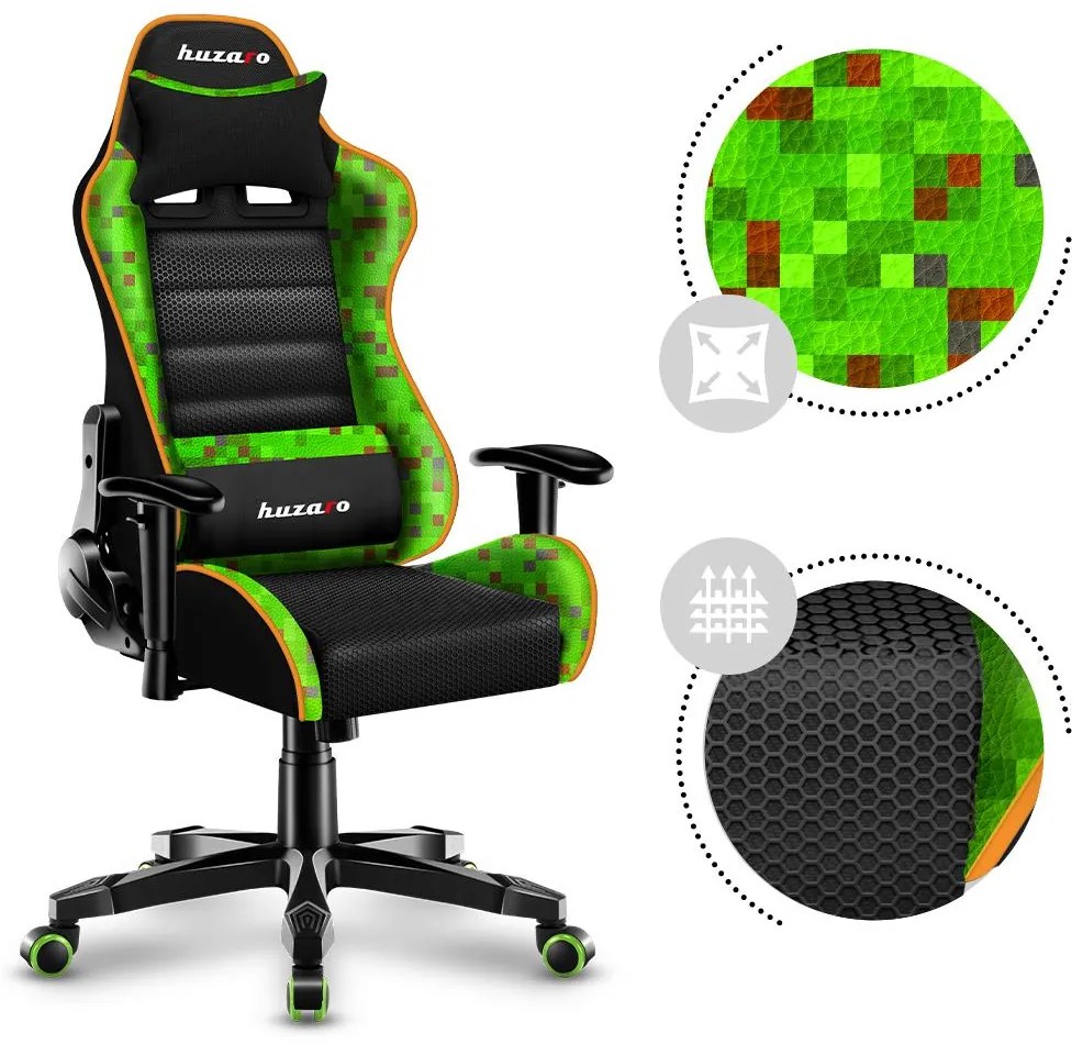 Scaun gaming pentru copii Rover 6 (negru + verde). 1087547