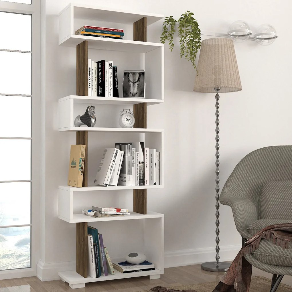 Bloc de bibliotecă White Walnut
