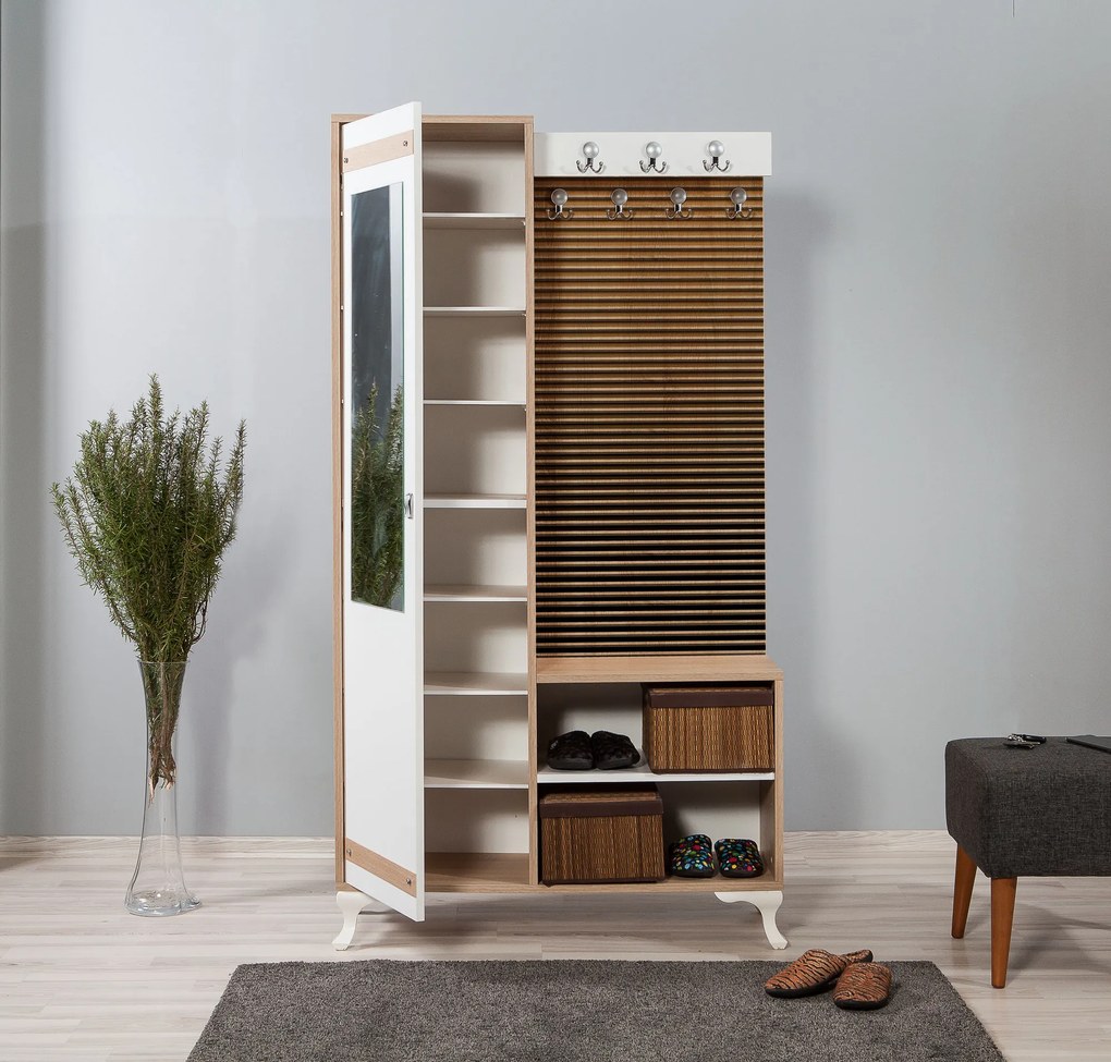 Set mobilier pentru hol Inuk 220 (Stejar sonoma). 1072006