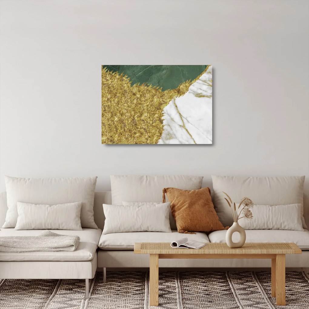 Tablou pe sticlă - Marmură verde N⁰2 (70x50 cm)