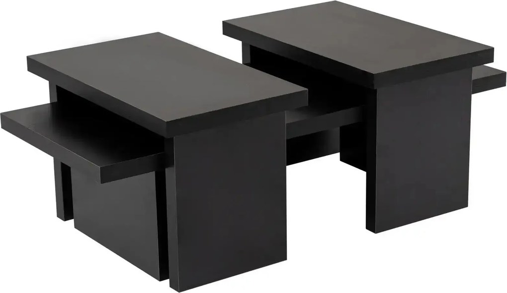 Masuta cafea SANCTUARY, negru, PAL, 110x45x30 cm