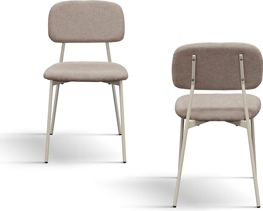 SET 4 Scaune BETO ,tesatura ,structura metalica - STANDARD - BEJ