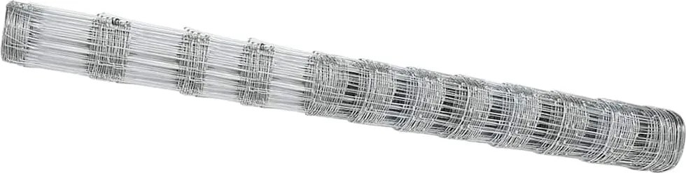 vidaXL Gard pentru câmp Argintiu 50 x 1,4 m Oțel galvanizat