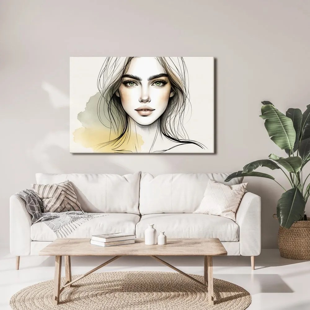 Tablou portret de femeie cu ochi expresivi