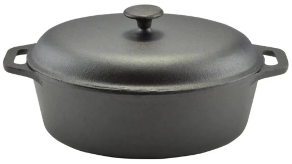 Oala fonta pura ovala cu capac 7,5 L PERFECT HOME 15535