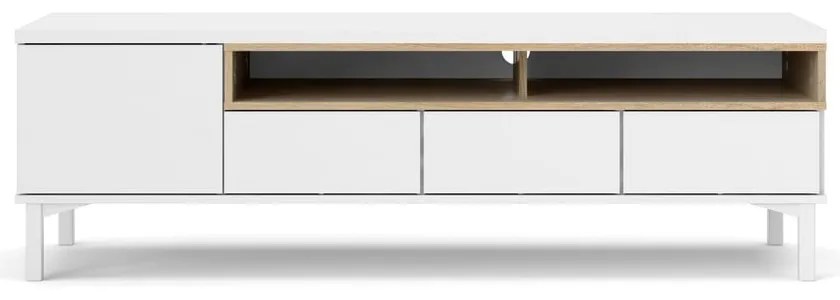 Comodă TV albă 156x48x48 cm Roomers – Tvilum