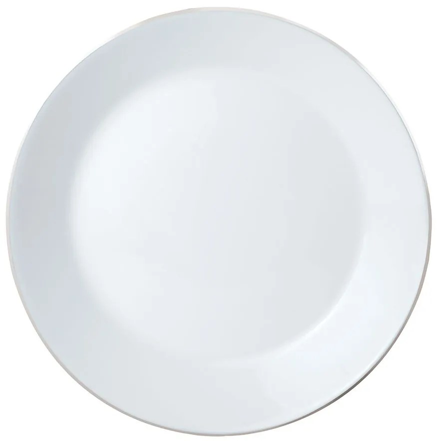 Set farfurii 18 piese alb cu detalii argintii Kinghoff KH1877