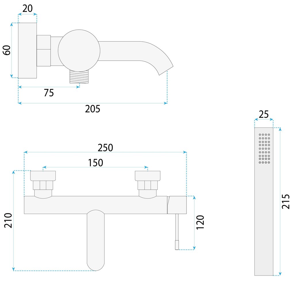 Baterie pentru cada Rea Lungo Diamond Copper