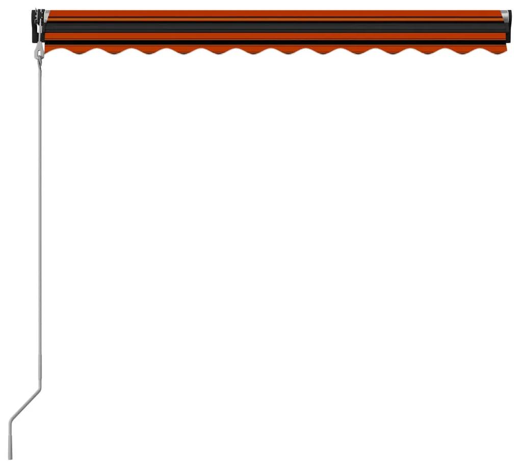 Copertina retractabila automat, portocaliu  maro, 350x250 cm portocaliu si maro, 350 x 250 cm