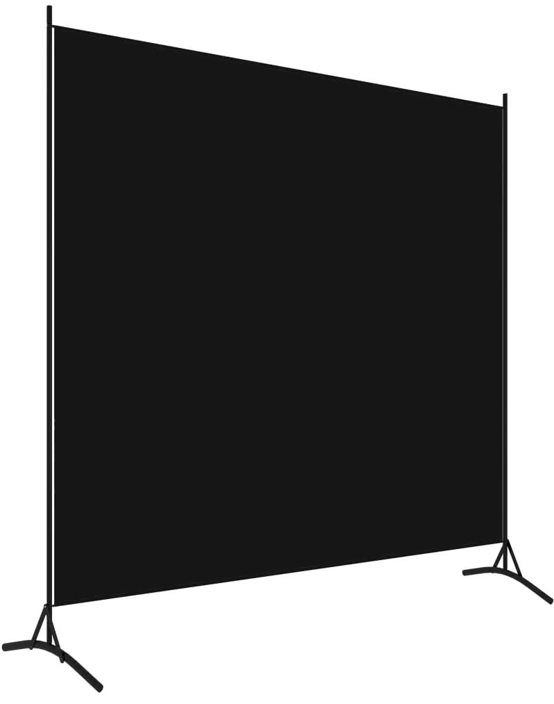 Separator de cameră, negru, 175x180 cm, textil
