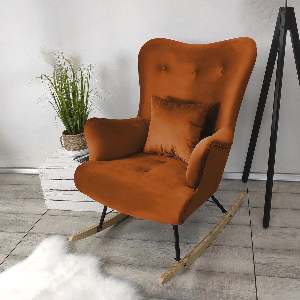 Fotoliu balansoar în stil scandinav Aria (Magic Velvet 2213). 1059395