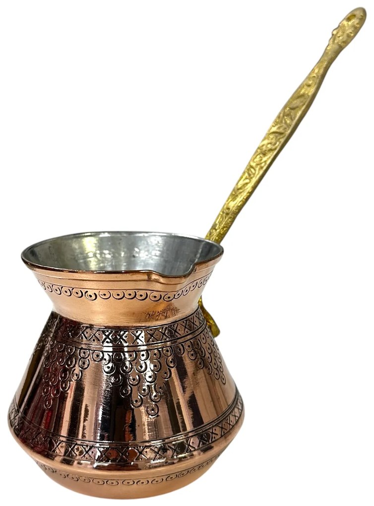 Ibric din cupru cu maner din alama 580 ml CTR17