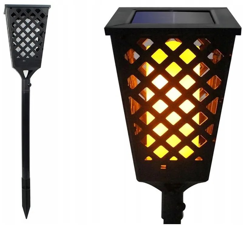 Lampă LED solară LED/0,6W/5,5V IP65 107 cm negru