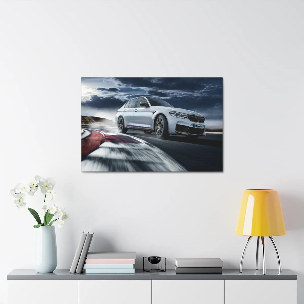 Tablou Canvas White BMW 120x80 cm